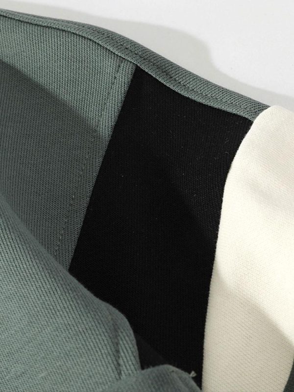 Color Block Sweatshirt With Pocket