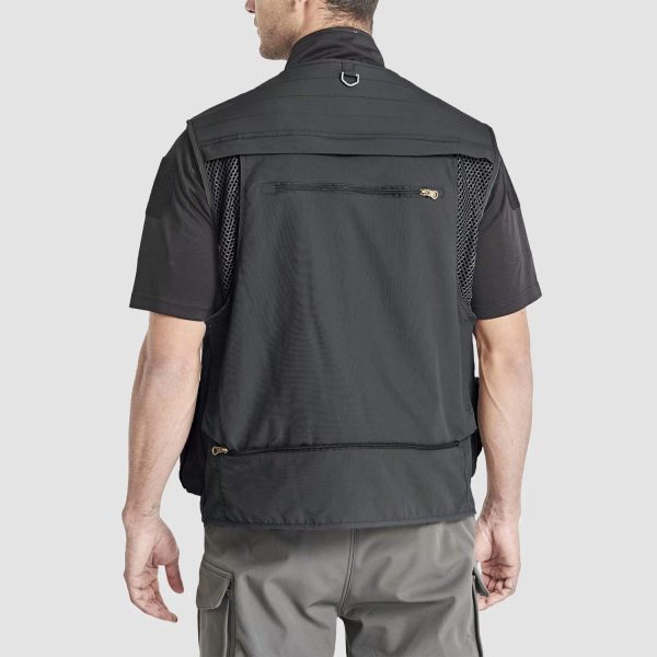 Men's Outerwear Vests Mesh Sleeveless Outdoor Work Vest with Multi Pockets Cargo Waistcoat Fishing