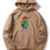 Guitar Bear Print Hoodie