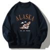 Alaska Eagle Print Relaxed Sweatshirt