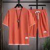 Men's Casual Waffle Shorts Set 6 Colors