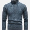 Textured Quarter Zip Sweater