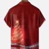 Christmas Tree Chest Pocket Short Sleeve Shirt