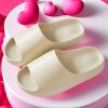 Unisex Chunky Slide Sandals, Couple Soft Indoor Outdoor Slipper Shoes, White
