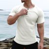 7a5b930388f964d9d795ba2f901b57dc760e6fa25c2d23193506f307ac3eeb28.jpg Men's Spring & Summer Henley Slim Fit Crewneck T-Shirt