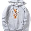 Skeleton Bear Print Hoodie