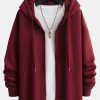 Basic Relax Fit Zip Hoodie