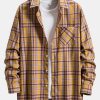 Long Sleeve Button Up Plaid Shirt