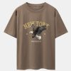 New York Eagle Print Heavy Weight Oversize T-Shirt
