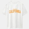 Los Angeles California Print Drop Shoulder Oversize T-Shirt