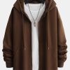 Basic Relax Fit Zip Hoodie