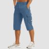 7bc50320eaf114dd6c18438fbbea921897bceda782abfef258516e5758d1e2a0.jpg Men Knee Length Shorts Lightweight Thin Quick Dry Cargo Shorts