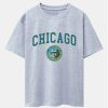 Chicago Coat Of Arms Print Drop Shoulder Oversize T-Shirt