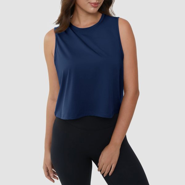 Crop Tops for Women Athletic Running Workout UPF 50+ Cropped Tank Tops