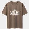 Vintage Miami Letter Print Heavy Weight Oversize T-Shirt