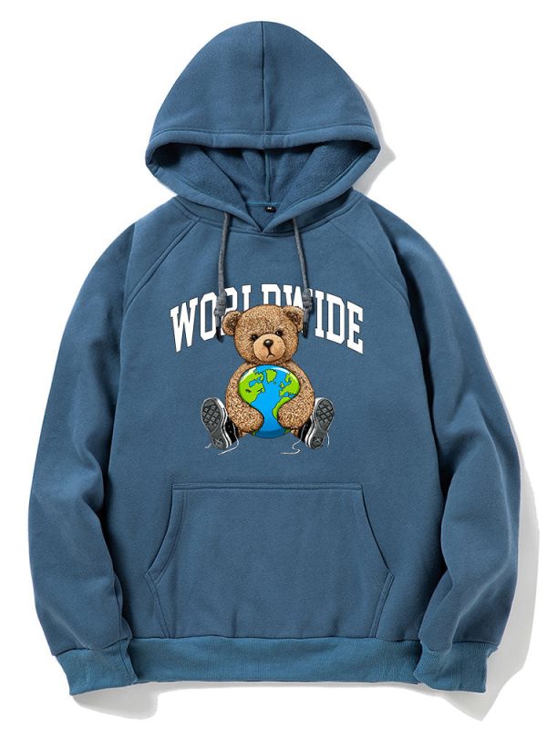 Worldwide Bear Print Hoodie