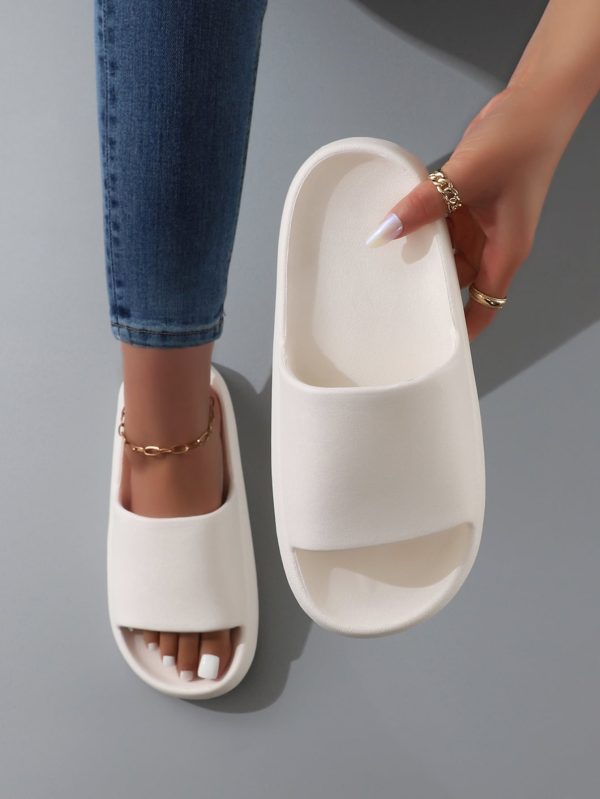 80f48f500e037caaa5524969260e0c8155288acb854bf6d962fc228b33ab7294.jpg Fashion White Slippers For Women, Minimalist Single Band Slides