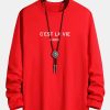 Long Sleeve Paris Print Cotton T-Shirt