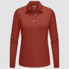 Women's Polo Shirts Long Sleeve UPF 50+ Sun Protection Golf Shirts Quick Dry Athletic Workout Collared Shirt
