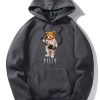 Astronaut Bear Print Hoodie