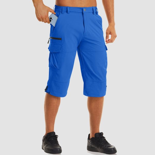 836cd9c2d12414f62cdeddf9033ce0e00700313c2b25749c1114b799e474d9f8.jpg Men's Workout Gym Shorts with 7 Pockets Quick Dry 3/4 Capri for Hiking