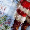Christmas Santa Chest Pocket Short Sleeve Casual Shirt