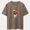 Hip Hop Singer Bear Print Heavy Weight Oversize T-Shirt