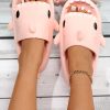 Shark Design Slides, Light Pink Preppy Style Collegiate Cartoon Slippers