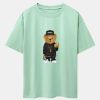 Hip Hop Bear Print Heavy Weight Oversize T-Shirt