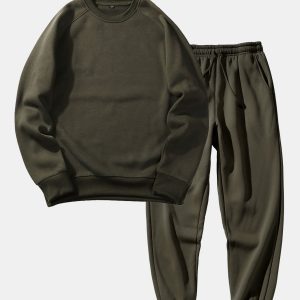 85a0460eccbb1d47f3a74b41ca0d0f5b5a27a4a2e306a4450f92a99bb1405fa0.jpg Basic Crew Neck Sweatshirt & Jogger Pants
