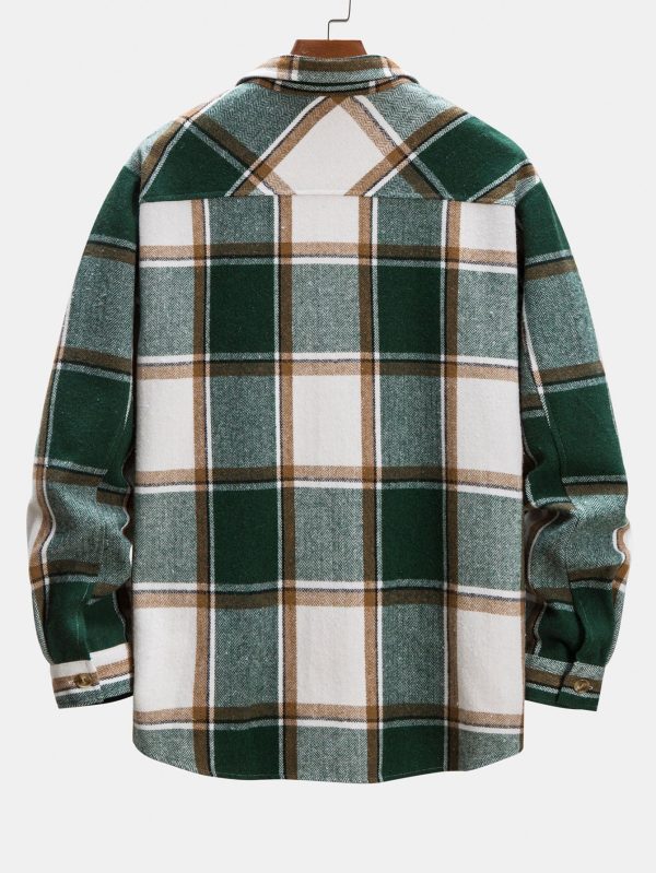 Flannel Button Up Plaid Overshirt