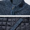 Quilted Patchwork Zip Up Sweater
