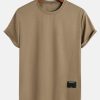 Muscle Fit Arc Hem Mesh T-Shirt