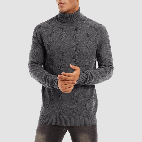 8b7fdc677c257cb3e4031084aea80d9b9baae6f388003e306ff77cf64da70080.jpg Men's Turtleneck Sweater Heavyweight Long Sleeves Cotton Pullover Knitted Casual Sweatshirt