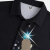 Christmas Tree Chest Pocket Short Sleeve Shirt
