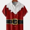 Big Size Christmas Short Sleeve Hawaiian Shirt