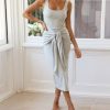 Woman Sexy Square Neck Tie Fashion Dress