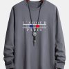 Long Sleeve Paris Slogan Print Cotton T-Shirt