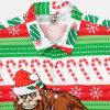 Christmas Big Foot Chest Pocket Short Sleeve Casual Shirt