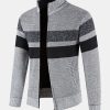 Striped Zip Up Sweater