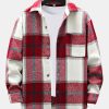 Flannel Plaid Overshirt With Pocket