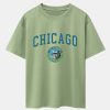Chicago Coat Of Arms Print Drop Shoulder Oversize T-Shirt