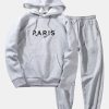 Paris Print Raglan Hoodie & Jogger Pants