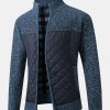 Quilted Patchwork Zip Up Sweater