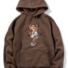 Selfie Bear Print Hoodie