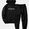 Paris Print Raglan Hoodie & Jogger Pants