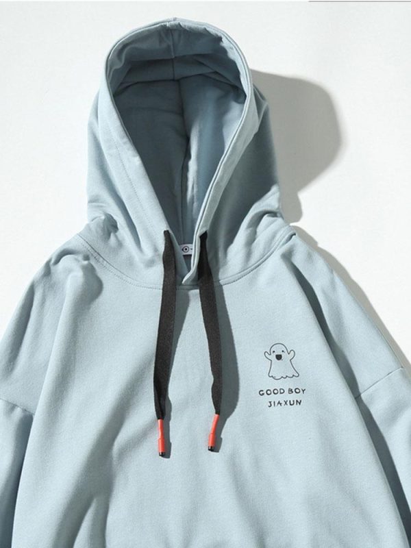 Relax Fit Ghost Print Hoodie