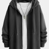 Basic Relax Fit Zip Hoodie