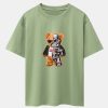 Robot Bear Print Heavy Weight Oversize T-Shirt