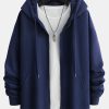 Basic Relax Fit Zip Hoodie